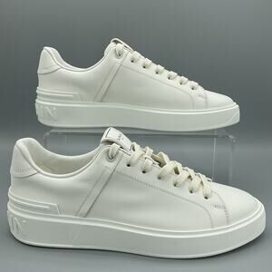 NEW Balmain Paris Men’s B-Court Leather Low Top Sneakers White Size 11(EUR 41)